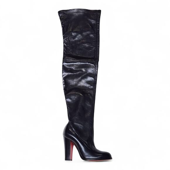 Christian Louboutin Kiss Me Gena Leather Over the Knee Boots EU 37 US 6.5 $1795 - Picture 3 of 9